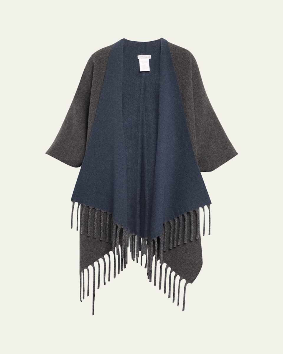Reversible Cashmere Poncho